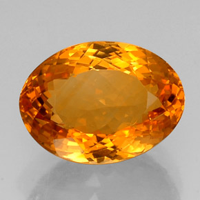 Citrino naturale arancione da 14,85 ct, taglio ovale, VVS