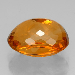 Citrino naturale arancione da 14,85 ct, taglio ovale, VVS