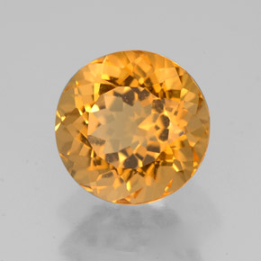 Citrino Giallo oro naturale da 3.30 ct, Taglio rotondo, IF