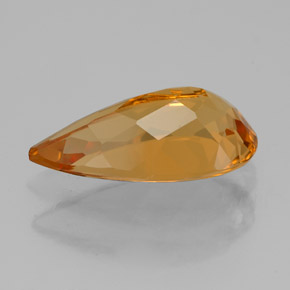 Citrino naturale giallo da 2,88 ct, taglio a pera, VVS