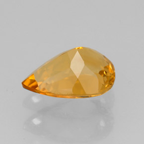 Citrino Giallo oro naturale da 1.51 ct, Forma a pera, VVS