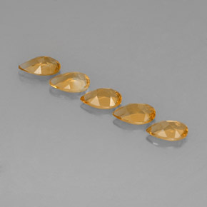 Citrino naturale giallo da 3,37 ct, taglio a pera, VVS-VS