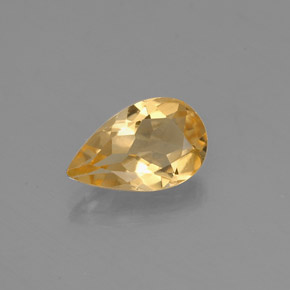 Citrino naturale giallo da 0,67 ct, taglio a pera, VVS-VS