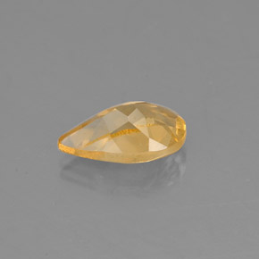 Citrino naturale giallo da 0,67 ct, taglio a pera, VVS-VS