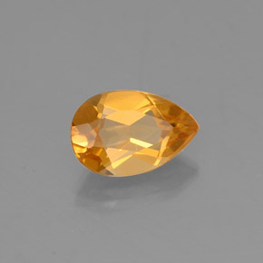 Citrino naturale giallo da 0,78 ct, taglio a pera, VVS-VS