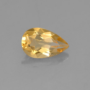 Citrino naturale giallo da 0,76 ct, taglio a pera, VVS-VS