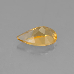 Citrino naturale giallo da 0,76 ct, taglio a pera, VVS-VS