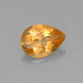 Citrino naturale giallo da 0,88 ct, taglio a pera, VS