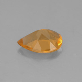 Citrino naturale giallo da 0,88 ct, taglio a pera, VS