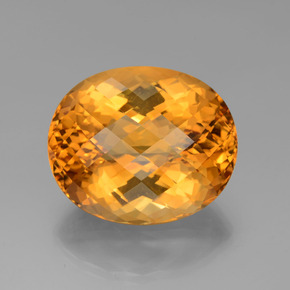 Citrino naturale oro da 60,77 ct, taglio ovale, VVS