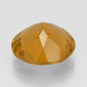 Citrino naturale giallo da 5,25 ct, taglio rotondo, VVS