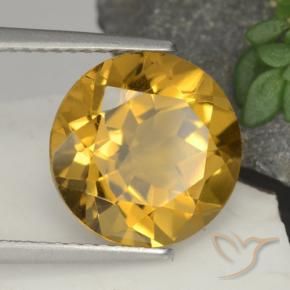 Citrino Light Brownish Golden  naturale da 4.48 ct, Rotondo, VS