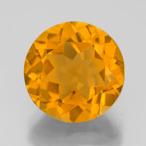 Citrino naturale oro da 4,60 ct, taglio rotondo, VVS