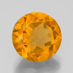 Citrino naturale oro da 4,60 ct, taglio rotondo, VVS