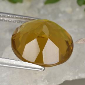 Citrino naturale dorato da 5,87 ct, taglio rotondo, VVS-VS