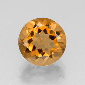 Citrino naturale giallo da 2,36 ct, taglio rotondo, VVS-VS