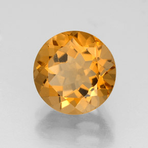 Citrino naturale giallo da 2,36 ct, taglio rotondo, VVS-VS