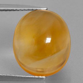 Citrino naturale giallo da 8,07 ct, taglio ovale, trasparente