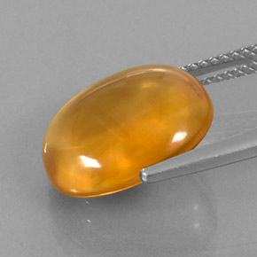 Citrino naturale arancione da 7,81 ct, taglio ovale, trasparente