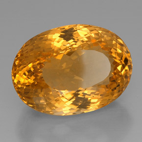 Citrino naturale giallo da 53,06 ct, taglio ovale, IF