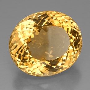 Citrino naturale giallo da 57,19 ct, taglio ovale, VVS