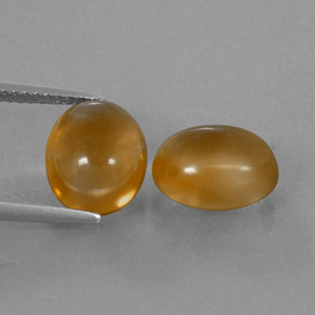 Citrino naturale dorato da 5,85 ct, taglio ovale, trasparente