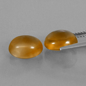 Citrino naturale dorato da 5,85 ct, taglio ovale, trasparente