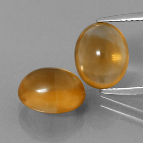 Citrino naturale dorato da 5,89 ct, taglio ovale, trasparente