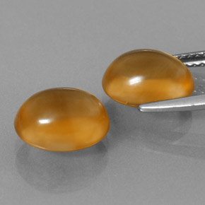 Citrino naturale dorato da 5,89 ct, taglio ovale, trasparente