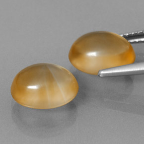 Citrino naturale dorato da 5,96 ct, taglio ovale, trasparente