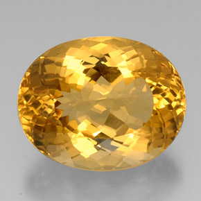 Citrino naturale oro da 37,07 ct, taglio ovale, VVS