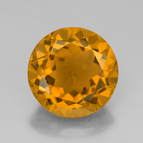 Citrino naturale giallo da 5,99 ct, taglio rotondo, VS