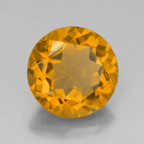 Citrino naturale giallo da 5,99 ct, taglio rotondo, VS