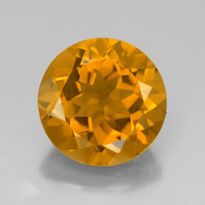 Citrino naturale oro da 5,93 ct, taglio rotondo, VVS