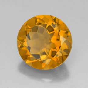 Citrino naturale oro da 5,93 ct, taglio rotondo, VVS