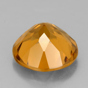 Citrino naturale arancione da 4,05 ct, taglio rotondo, VVS-VS