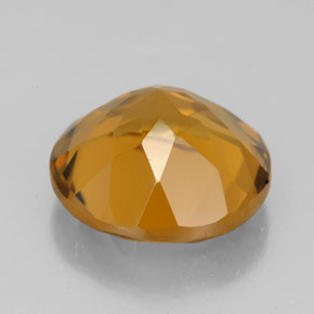 Citrino naturale arancione da 5,44 ct, taglio rotondo, VVS-VS