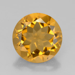 Citrino naturale giallo da 4,27 ct, taglio rotondo, VS