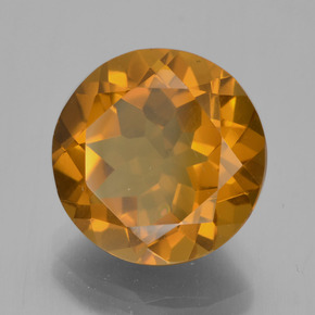 Citrino naturale arancione da 5,58 ct, taglio rotondo, VS