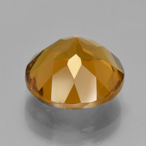 Citrino naturale arancione da 5,58 ct, taglio rotondo, VS
