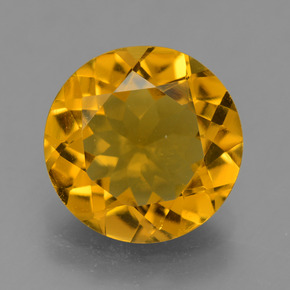 Citrino naturale dorato da 4,77 ct, taglio rotondo, VS