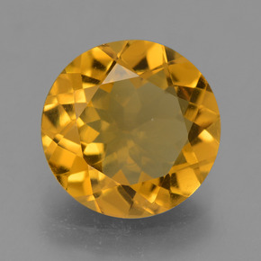 Citrino naturale dorato da 4,77 ct, taglio rotondo, VS