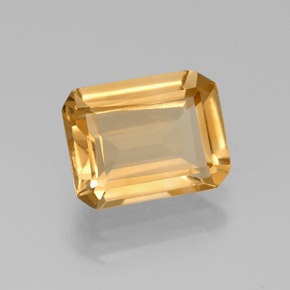 Citrino naturale giallo da 1,84 ct, taglio smeraldo, VS
