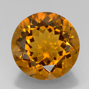 Citrino naturale giallo da 19,84 ct, taglio rotondo, VVS-VS