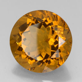 Citrino naturale giallo da 19,84 ct, taglio rotondo, VVS-VS