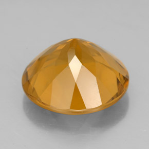 Citrino naturale giallo da 7,69 ct, taglio rotondo, VS