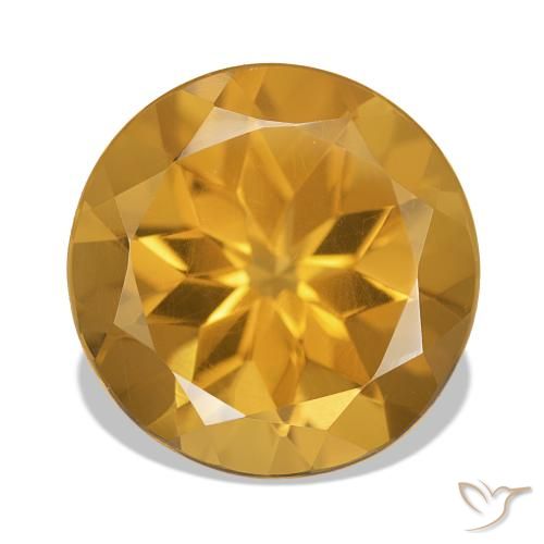 Citrino Arancio Medio naturale da 7.91 ct, Rotondo, VS