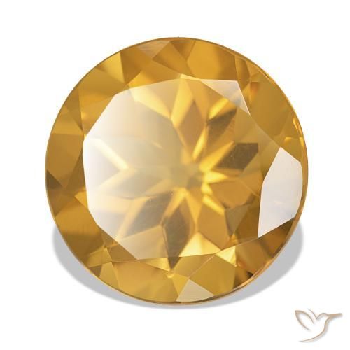 Citrino Arancio Medio naturale da 7.91 ct, Rotondo, VS