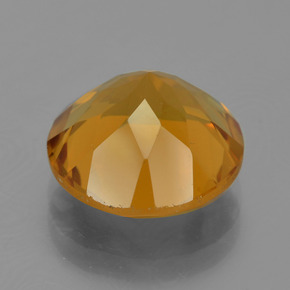 Citrino naturale giallo da 5,61 ct, taglio rotondo, VVS-VS