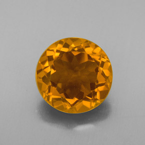 Citrino Giallo oro naturale da 4.70 ct, Taglio rotondo, VS